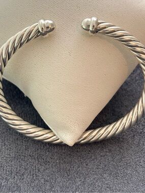 David Yurman Sterling silver 6mm Classic Cable Flex Bracelet-Medium